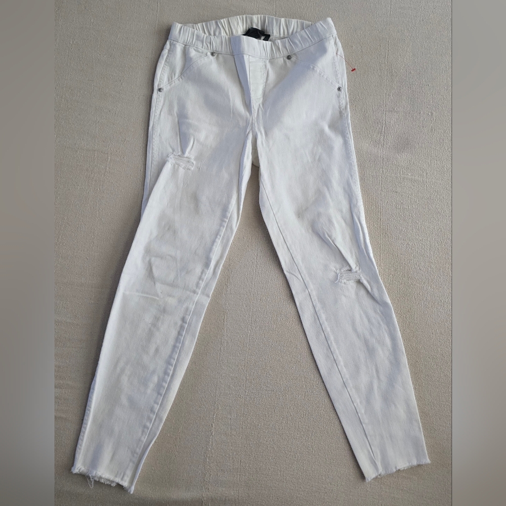 Simply Vera Vera Wang White Jeans Elastic Waist Size S